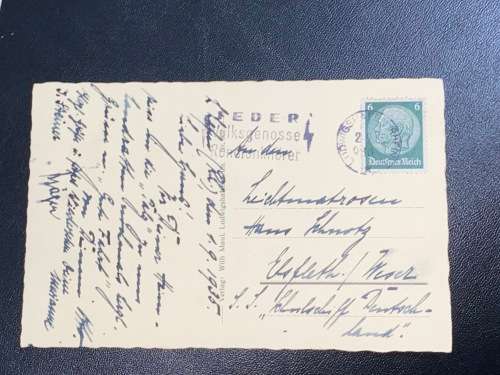 LUDWIGSHAFEN A. RH HINDENBURGPARK HAUPTRESTAURANT POSTCARD 1930`S GERMANY