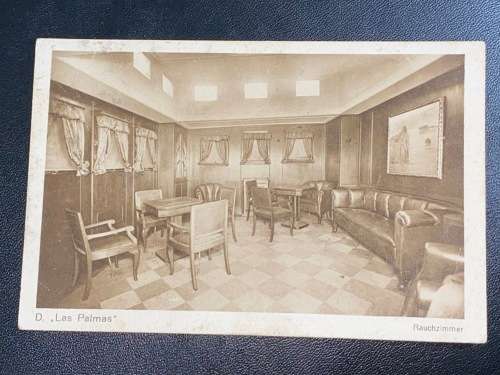 D LAS PALMAS RAUCHZIMMER ORAN ALGERIA POSTCARD 1937