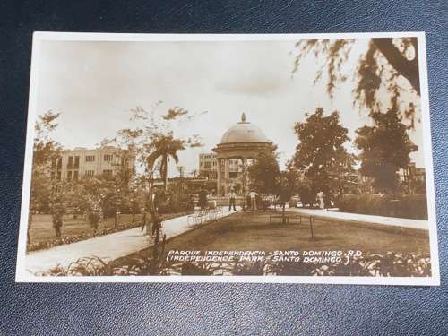 INDEPENDENCE PARK SANTO DOMINGO DOMINICAN REPUBLIC ANTIQUE POSTCARD