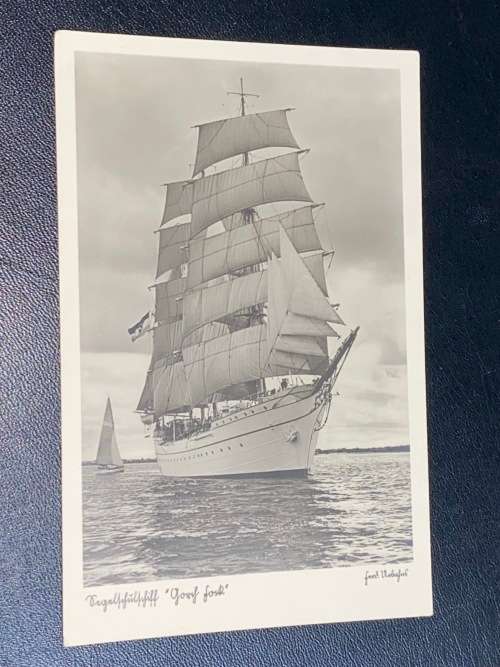 DIETERLE & SOHN KIEL GERMAN SEGELSCHULSCHIFF POSTCARD CLIPPER SAILING SHIP