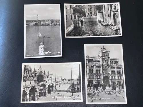 1950`S  VENICE ITALY POSTCARDS X 4