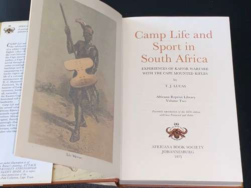 CAMP LIFE AND SPORT IN SOUTH AFRICA BY T.J. LUCAS 1975 AFRICANA BOOK SOCIETY