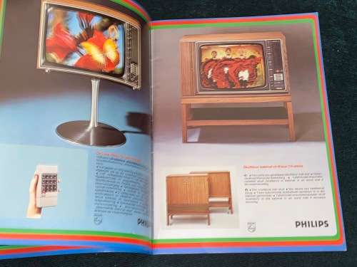 VINTAGE PHILIPS TV BROCHURE BILINGUAL ENGLISH / AFRIKAANS