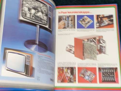 VINTAGE PHILIPS TV BROCHURE BILINGUAL ENGLISH / AFRIKAANS