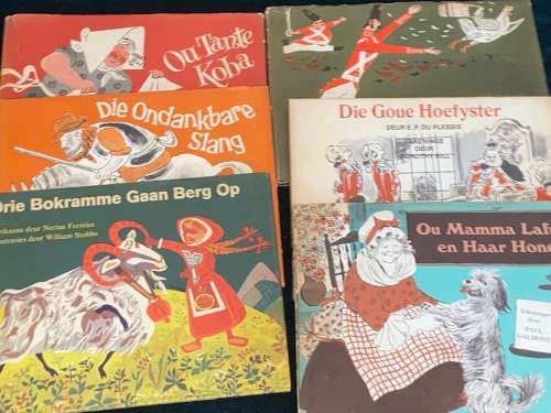 VINTAGE AFRIKAANS CHILDREN TITLES X 6  FROM 1960`S AND 1970`S