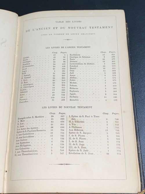 LA SAINTE BIBLE QUI CONTIENT L`ANCIEN ET LE NOUVEAU TESTAMENT 1871