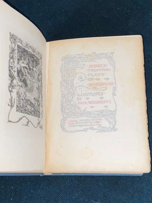 SONGS FROM THE PLAYS OF SHAKESPEARE ILLUSTRATED BY PAUL WOODROFFE 1908
