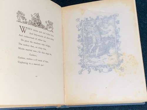 SONGS FROM THE PLAYS OF SHAKESPEARE ILLUSTRATED BY PAUL WOODROFFE 1908