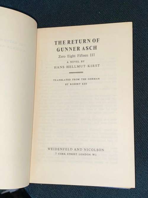 THE RETURN OF GUNNER ASCH BY HANS HELLMUT KIRST
