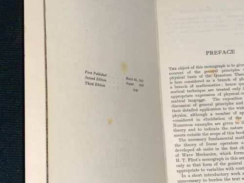 THE GENERAL PRINCIPLES OF QUANTUM THEORY BY G. TEMPLE