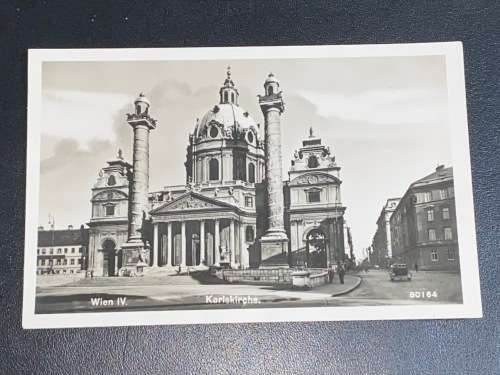 1940 VIENNA AUSTRIA KARLS CHURCH POSTCARD