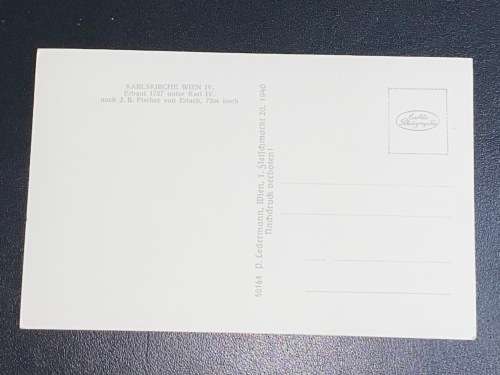 1940 VIENNA AUSTRIA KARLS CHURCH POSTCARD