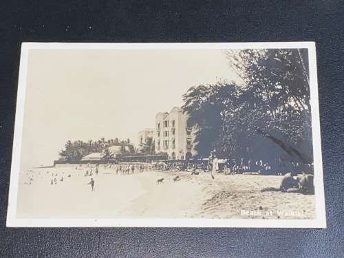 VINTAGE PHOTO OF WAIKIKI BEACH POSTCARD