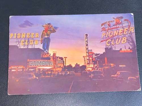 VINTAGE LAS VEGAS POSTCARD TO CAPE TOWN