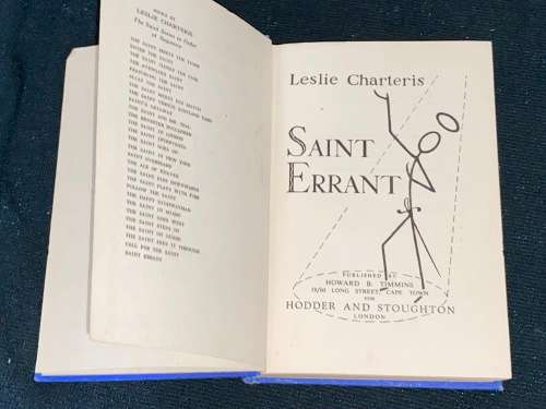 SAINT ERRANT BY LESLIE CHARTERIS