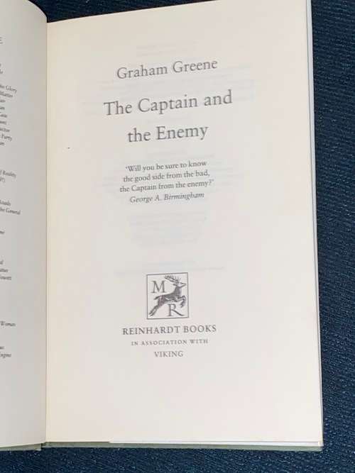 THE CAPTAIN AND THE ENEMY BY GRAHAM GREENE