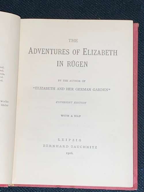 THE ADVENTURES OF ELIZABETH IN RUGEN 1906