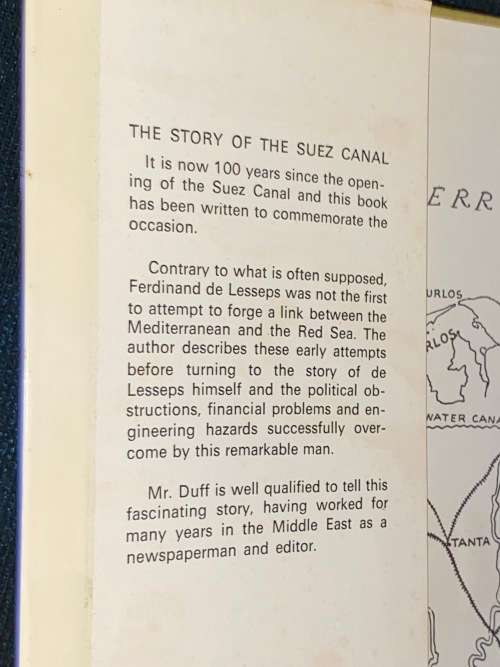 100 YEARS OF THE SUEZ CANAL BY R.E.B. DUFF