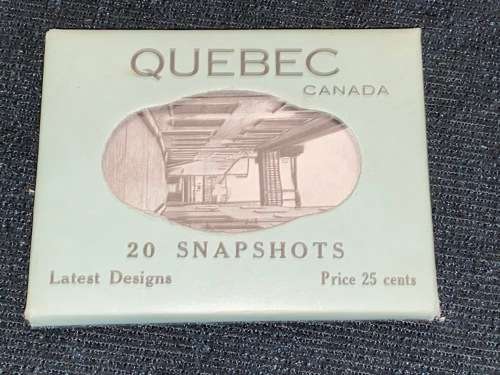 VINTAGE QUEBEC CANADA 20 SNAPSHOTS IN POSTCARD FOLDER