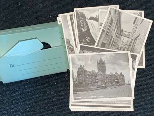 VINTAGE QUEBEC CANADA 20 SNAPSHOTS IN POSTCARD FOLDER