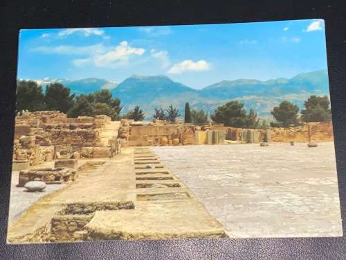 PHAESTOS GREECE POSTCARD TO SWITZERLAND 1970