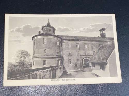 ANSBACH GERMANY KGL GYMNASIUM POSTCARD 1940`S