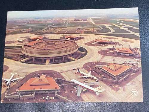 VINTAGE CHARLES DE GAULLE AIRPORT POSTCARD