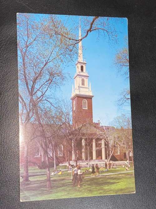 MEMORIAL CHURCH AT HARVARD UNIVERSITY USA POSTCARD