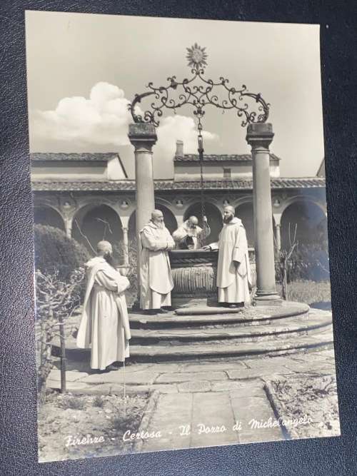VINTAGE FLOENCE ITALY MONKS POSTCARD