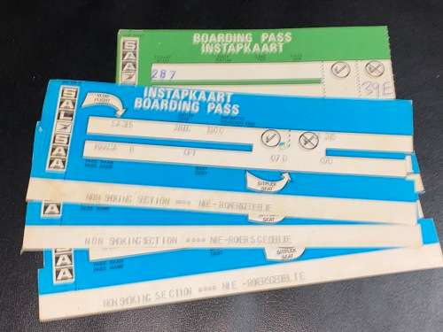 VINTAGE SAA/SAL BOARDING PASSES X 4