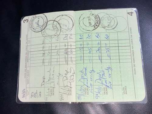 VINTAGE POST OFFICE SAVINGS BANK BOOK/ POSSPAARBANK BOEK 1980`S