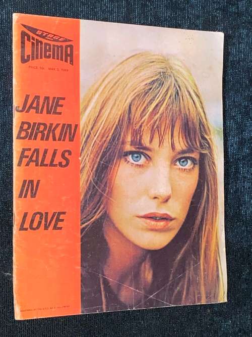 STAGE AND CINEMA  MAGAZINE 2 MAY 1969 JANE BIRKIN FALLS IN LOVE