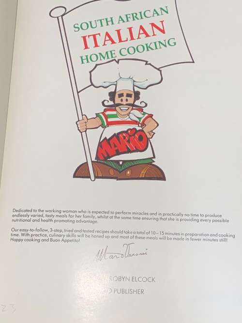 SOUTH AFRICAN ITALIAN HOME COOKING BY MARIO VANOSSI