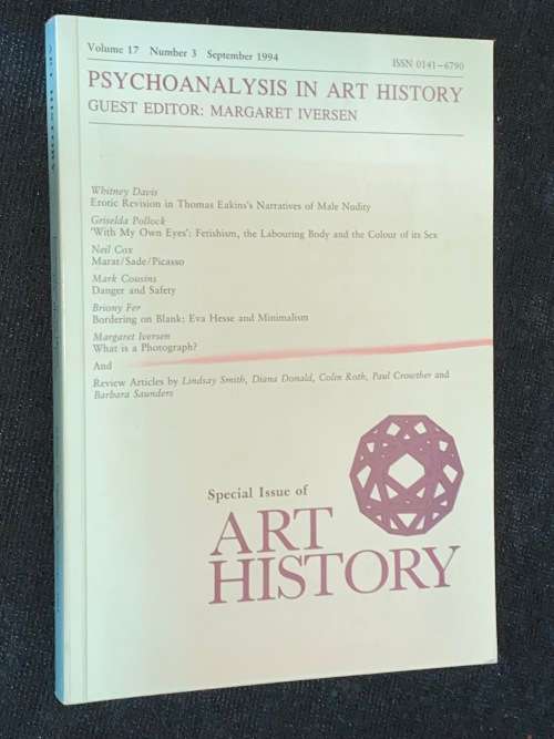 ART HISTORY VOLUME 17 NUMBER 3 SEPTEMBER 1994 PSYCHOANAYSIS IN ART HISTORY