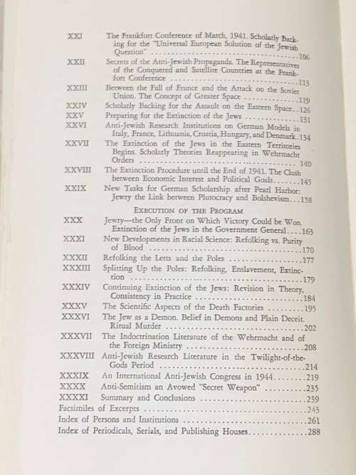 HITLER`S PROFESSORS THE PART OF SCHOLARSHIP IN GERMANY`S CRIMES AGAINST THE JEWISH PEOPLE 1946