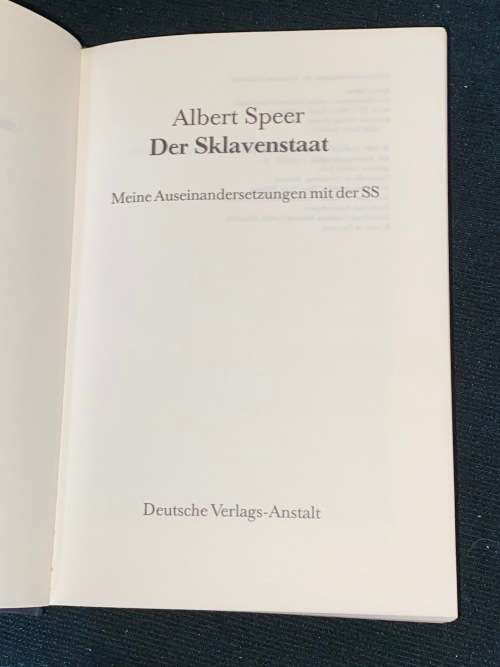 ALBERT SPEER DER SKLAVEN STAAT MEINE AUSEINANDERSETZUNGEN MIT DER SS