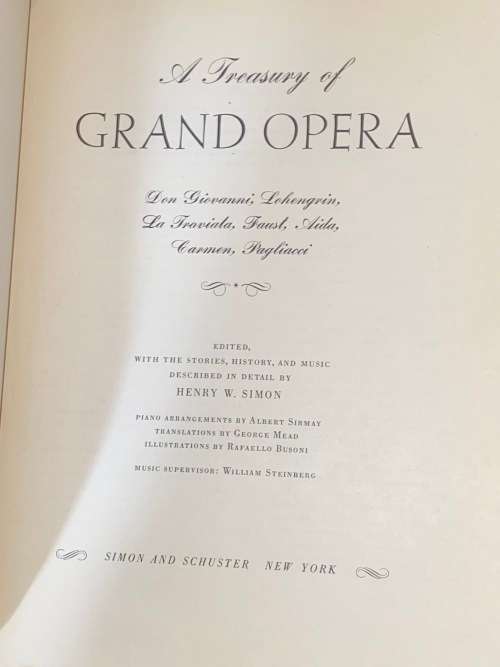 A TREASURY OF GRAND OPERA EDITED BY HENRY W. SIMON