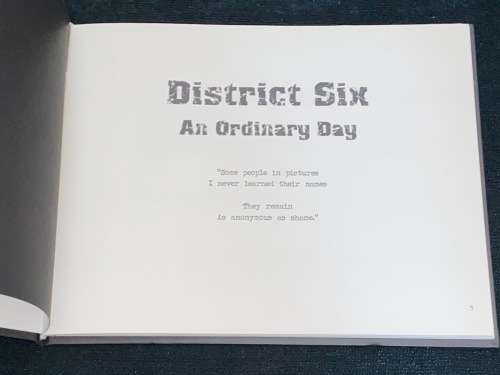 DISTRICT SIX AN ORDINARY DAY BY GRAHAM ELLIS