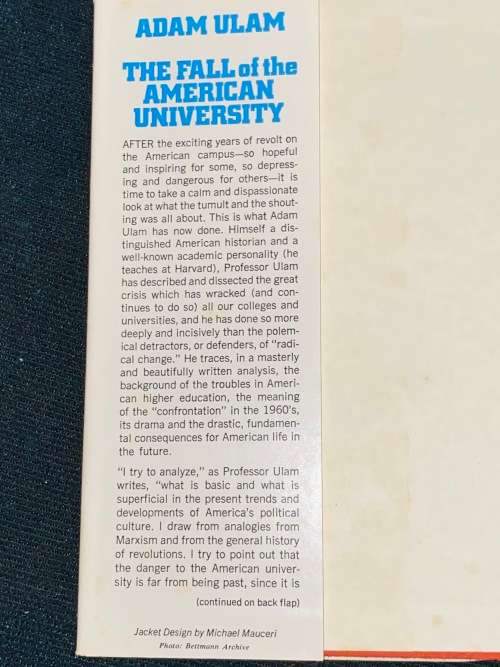 THE FALL OF THE AMERICAN UNIVERSITY BY ADAM ULAM
