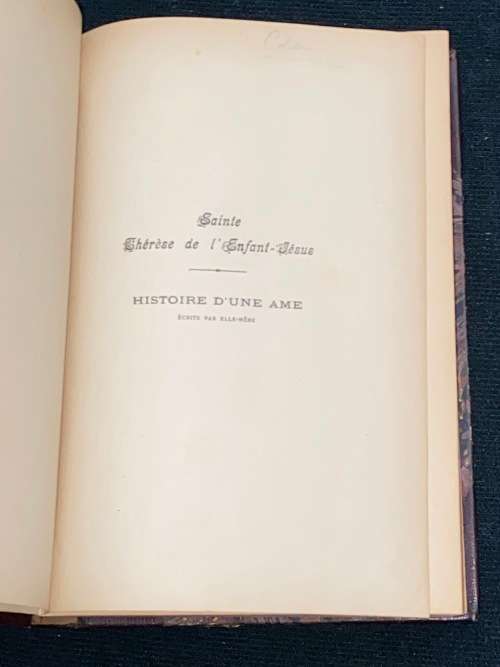 SAINTE THERESE DE L`ENFANT JESUS HISTOIRE D`UNE AME