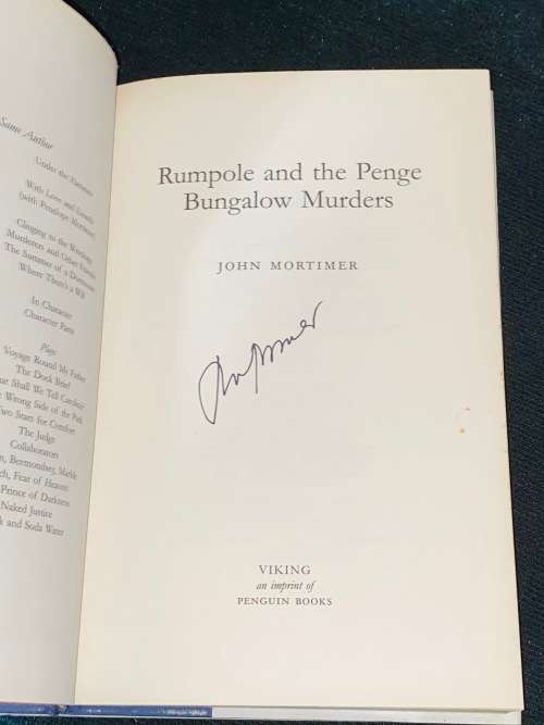 RUMPOLE AND THE PENGE BUNGALOW MURDERS BY JOHN MORTIMER SIGNED