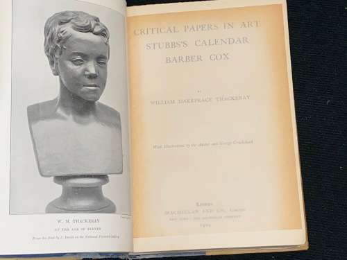 CRITICAL PAPERS IN ART STUBBS`S CALLANDER BARBER BOX BY WILLIAM MAKEPEACE THACKERAY 1904