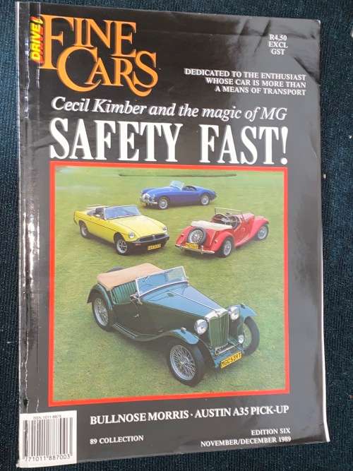 FINE CARS MAGAZINE NOV/DEC 1989