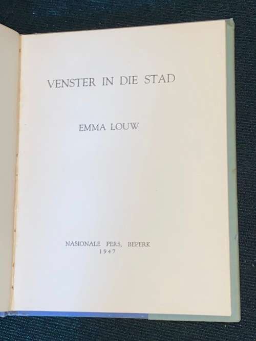 VENSTER IN DIE STAD DEUR EMMA LOUW 1947