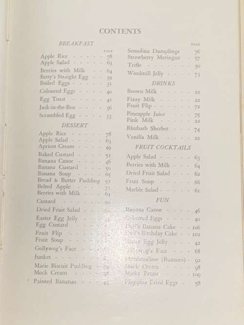 LITTLE BETTY`S COOKERY BOOK FOR CHILDREN BY HILDA GERBER