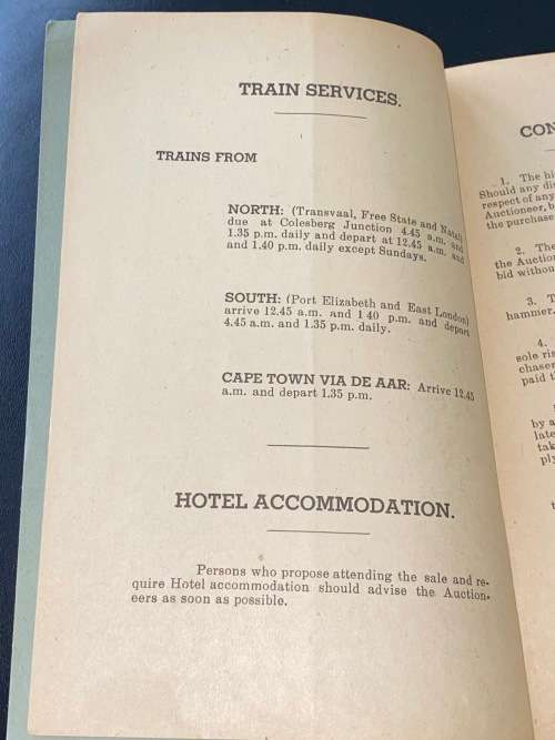 CATALOGUE OF 3RD ANNUAL SALE OF THOROUGHBRED MARES AND STALLION TO BE SOLD COLESBERG 1946