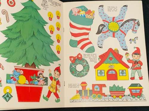 VINTAGE CHILDREN PUSH-OUTS AND LACE UPS MERRY XMAS FUN