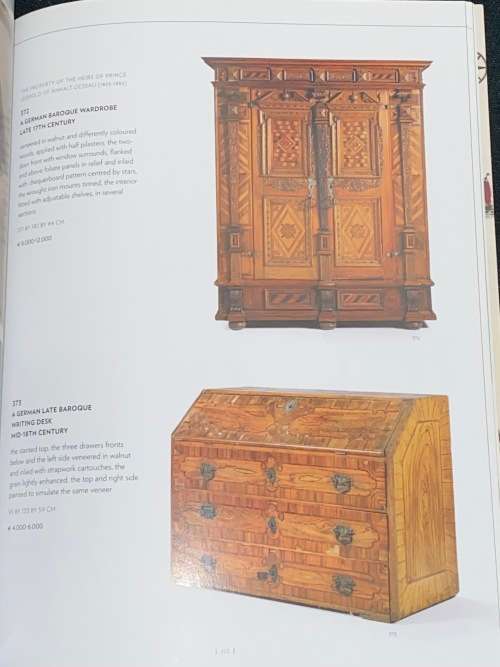 SOTHEBY`S PROPERTY FROM ROYAL NOBLE FAMILIES AMSTERDAM 2008 CATALOGUE