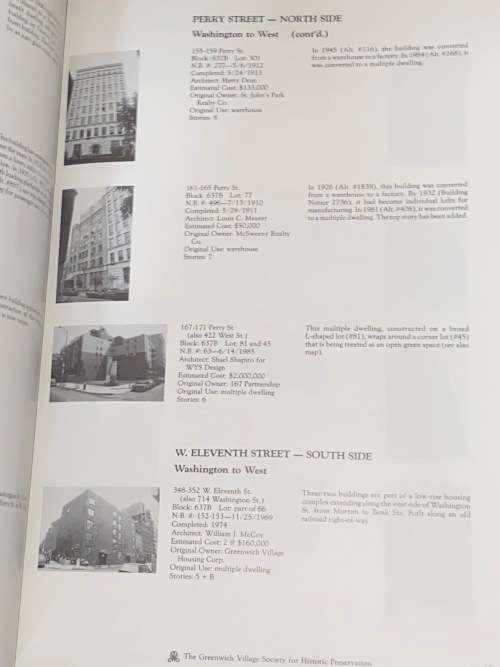 THE ARCHITECTURE OF THE GREENWICH VILLAGE WATERFRONT  AN ARCHIVAL RESEARCH STUDY