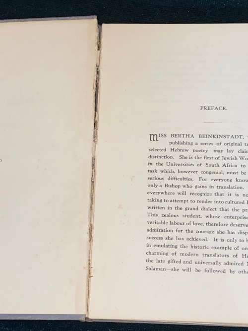 AN ANTHOLOGY OF POEM TRANSLATIONS BY BERTHA BEINKINSTADT 1930